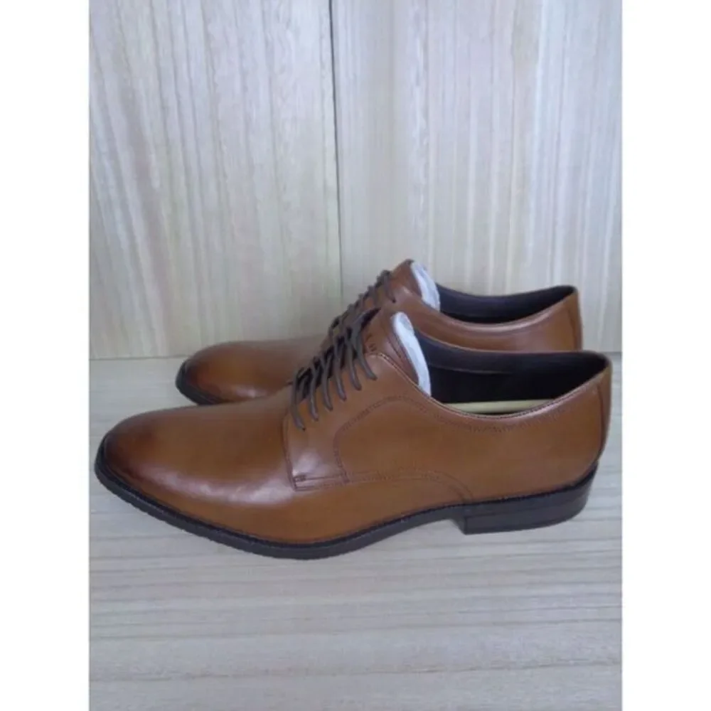 Cole Haan‎ Modern Essentials Plain Toe Oxford Shoe British Tan Mens Size 13 - Picture 4 of 9